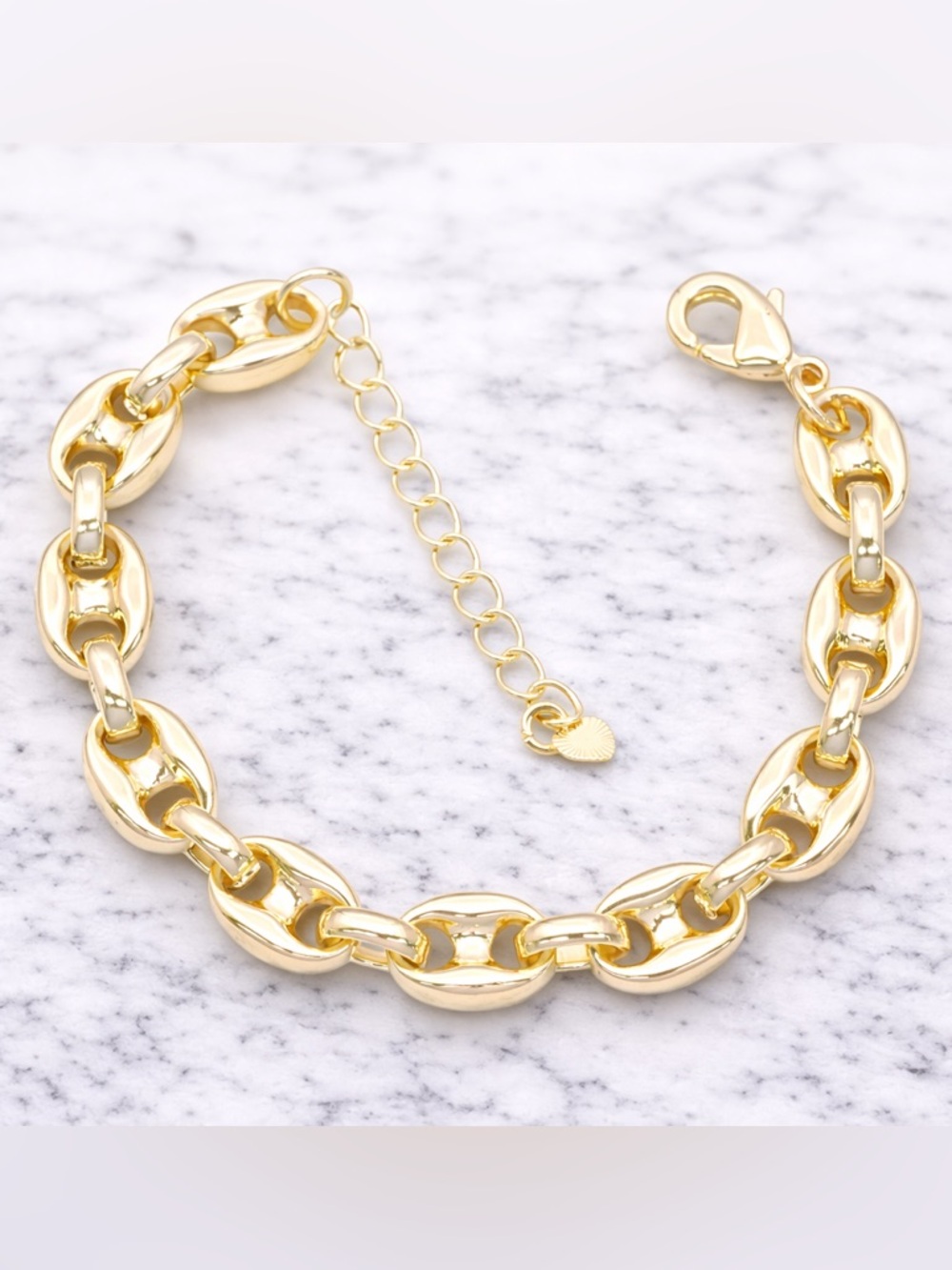 Luxe Chunky Gold Mariner Link Bracelet | Sweat Resistant Everyday Jewelry